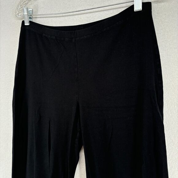 EILEEN FISHER Pants XS Washable Stretch Crepe Straight Leg Trouser Black USA - Picture 5 of 14